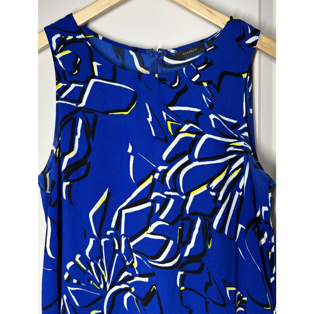 Halogen Dress Sleeveless Size Small S Blue Black Knee Length Back Zip‎ Nordstrom - Picture 3 of 10